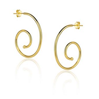 Spiral Sterling Silver Stud Earrings