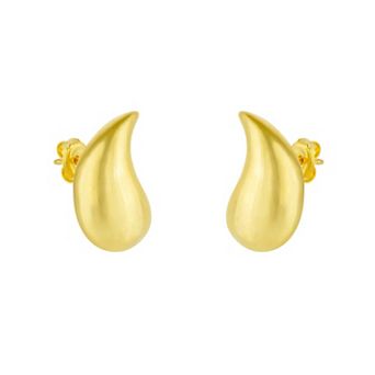 Pear Teardrop Earrings in Sterling Silver