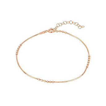 Six Beads Sterling Silver Bracelet