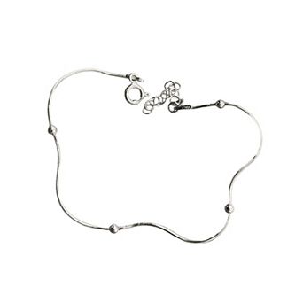Italian Bead Chain Sterling Silver Satellite Bracelet