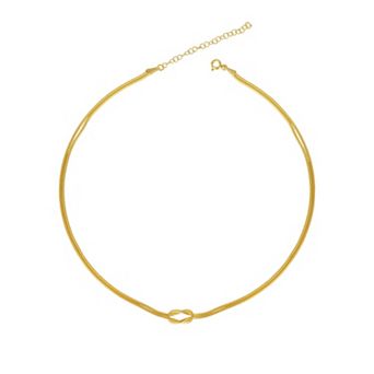 Knot Chain Choker Necklace in Sterling Silver