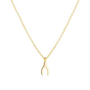 Sterling Silver Mini Wishbone Necklace