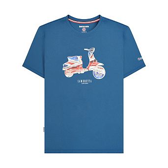 Lambretta Mens Scooter Flag Big & Tall T-Shirt