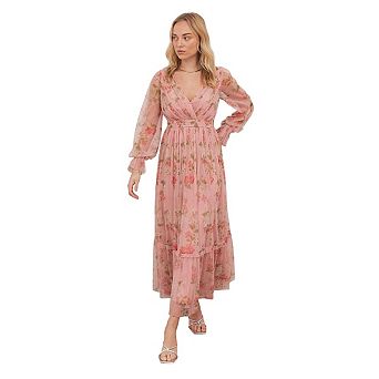 Anaya With Love Womens/Ladies Floral Long-Sleeved Maxi Dress