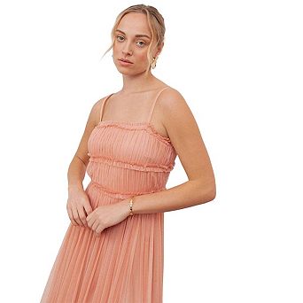 Anaya With Love Womens/Ladies Ruffled Square Neck Spaghetti Strap Maxi Dress