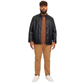 Jack And Jones Mens PU Plus Biker Jacket