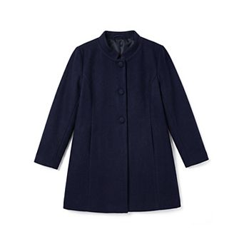Girls 5-12 Winter Dress Coat Stand Collar Peacoat Warm Outwear