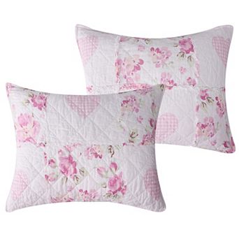 100% Cotton Face 100% Microfiber Back Veronica's Hearts Pillow Sham