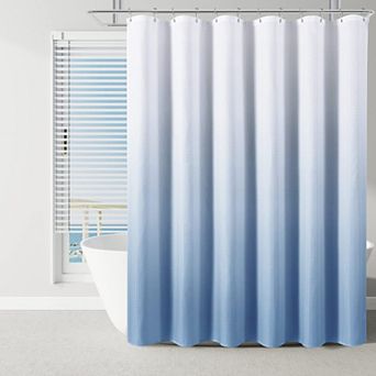 Shower Curtain Waffle Weave Fabric Water Repellent Machine Washable