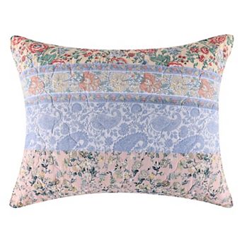 Cotton Face Microfiber Back Kressida Pillow Sham Blue