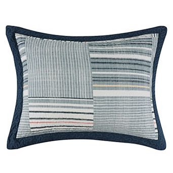Voyage Cotton Blend Face Microfiber Back Pillow Sham Blue