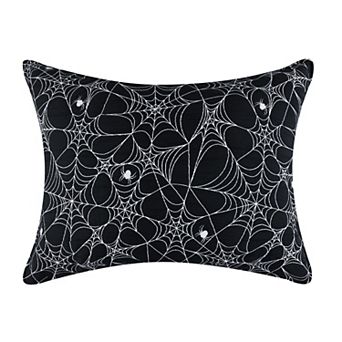Spinderella 100% Polyester Pillow Sham Standard 20x26 Black