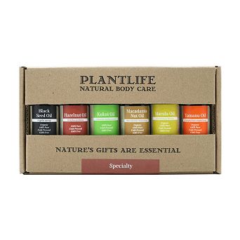 Plantlife Specialty Exotic Carrier Oil Set for Decorative Aroma Blending, Six 10 ml Oils