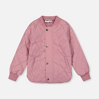 Little Kids Girl Quilted Raglan Sleeve Jacket