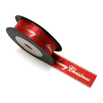 1 pc Christmas Fabric Ribbon for Gift Wrapping 0.6 Inchs x 5.5 Yards