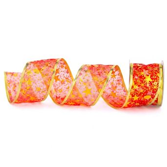 1 pc Star Pattern Ribbon for Gift Wrapping 2 Inchs x 9.8 Yards