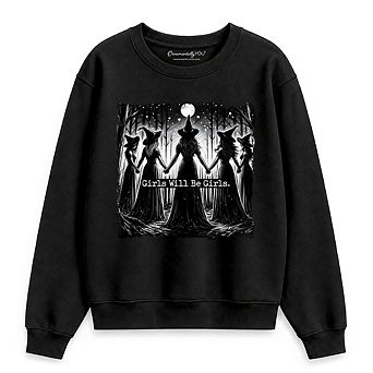 Girls Will Be Girls Sweatshirt, Spooky Witch Coven Sweater for Empowered Women