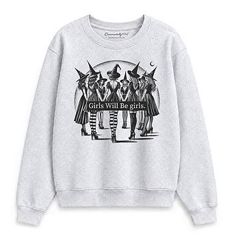 Girls Will Be Girls Sweatshirt, Witchy Halloween Sweater for Empowered Women