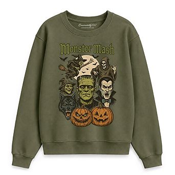 Monster Mash Classic Sweatshirt, Halloween Monsters Sweater for The Spooky Season