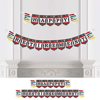 Big Dot Of Happiness Teacher Retirement - Bunting Banner - Party Decor - Happy Retirement