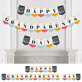 Big Dot Of Happiness Happy Grandparents Day Bunting Banner Party Decor Happy Grandparents Day