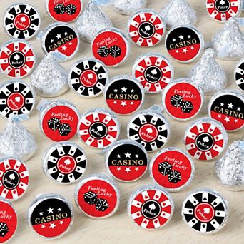 Big Dot Of Happiness Las Vegas - Casino Party Small Round Candy Stickers Party Favor - 324 ct