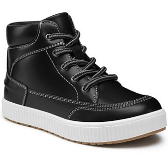 HOMEHOT Boys High Top Sneaker Fashion Mid Shoes with Side Zipper for Little Big Kid
