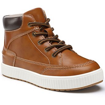 HOMEHOT Boys High Top Sneaker Fashion Mid Shoes with Side Zipper for Little Big Kid
