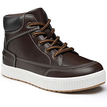 HOMEHOT Boys High Top Sneaker Fashion Mid Shoes with Side Zipper for Little Big Kid