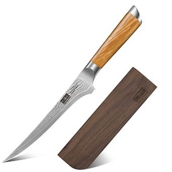 HOSHANHO 7" Damascus Fillet Knife Ultra Sharp Fish Knife with Magnetic Sheath