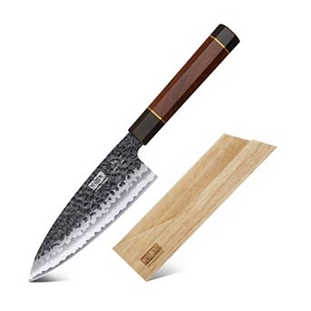 HOSHANHO 6 Inch Japanese Deba Fillet Knife Sushi Knife with Magnetic Sheath