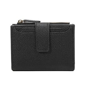 RFID Blocking Women's Faux Leather Bifold Wallet Snap Closure Card Holder