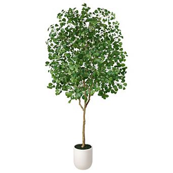 Artificial Ficus Tree with Pot - Large Fake Plants for Home Office Inoor Decor - VeriNatural
