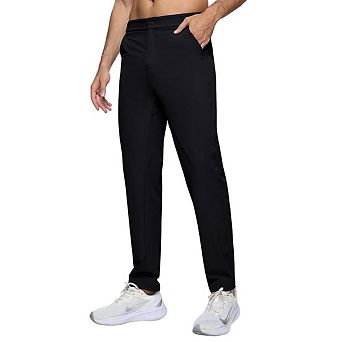 Mens Quick Dry Golf Pants Stretch Straight Leg Casual Travel Trousers