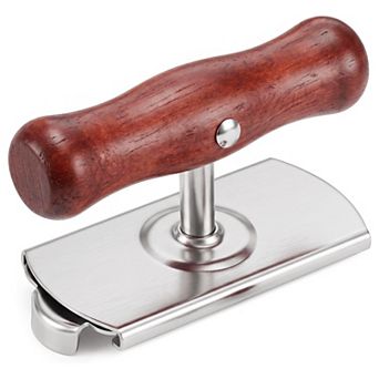 Stainless Steel Jar Opener With Wooden Handle