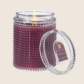 Aromatique- Sparkling Currant - Textured Glass Candle with Lid