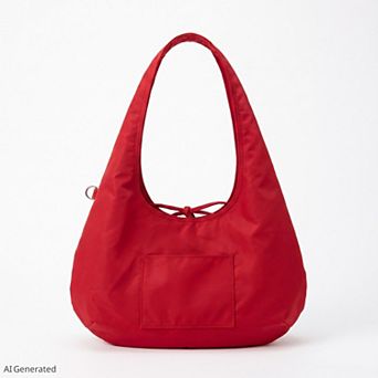 Women's Hobo Tote Bag with Wide Shoulder Strap and Exterior Pocket
