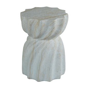 KWPZQEB Outdoor Tree Stump End Table, Magnesium Oxide Accent Table