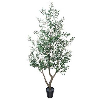 Vitalismo Artificial Olive Tree Faux Olive Silk Tree Faux Plant in Pot for Indoor and Outdoor Decor