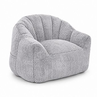 Storycute Faux Fur Bean Bag Sofa Chair with Armrests, Removable Cover & High-Density Memory Foam