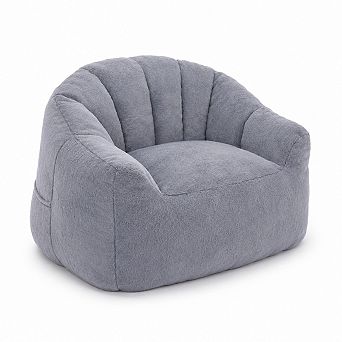 Storycute Faux Fur Bean Bag Sofa Chair with Armrests, Removable Cover & High-Density Memory Foam