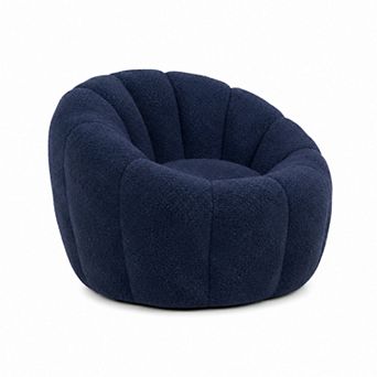 Storycute Teddy Fabric Bean Bag Chair with Footstool, Ergonomic Backrest & Memory Foam