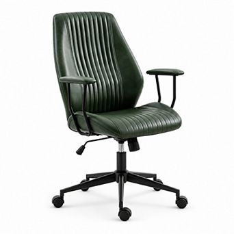 Storycute PU Leather Executive Office Chair with Pocket Spring Seat and Adjustable Height