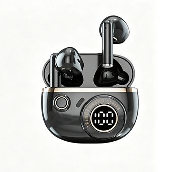 In-Ear Wireless Bluetooth 5.4 Earbuds, IPX5 Waterproof Headphones with LED Digital Power Display