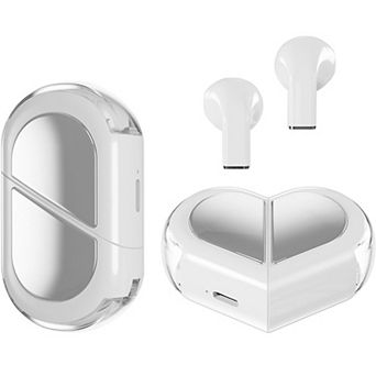 Heart Wireless Earbuds for Girls, Cute Small Mini Tiny Invisible Earbuds Wireless Bluetooth