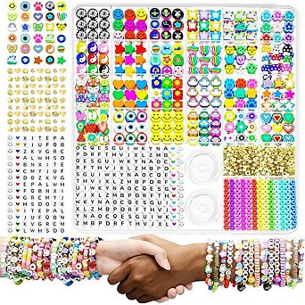 1642 Clay Beads Bracelet Kit 24 Styles, Charms & Elastic String
