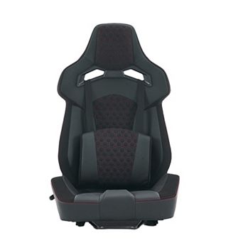Universal PVC Bucket Style Racing Seat, Reclinable Sport PU Leather Seat with Lock Slide