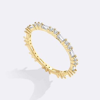 Baguette Gemstone Stacking Ring