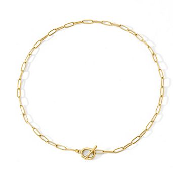 Toggle Clasp Paperclip Chain Necklace