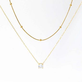 Layered Double Chain Necklace